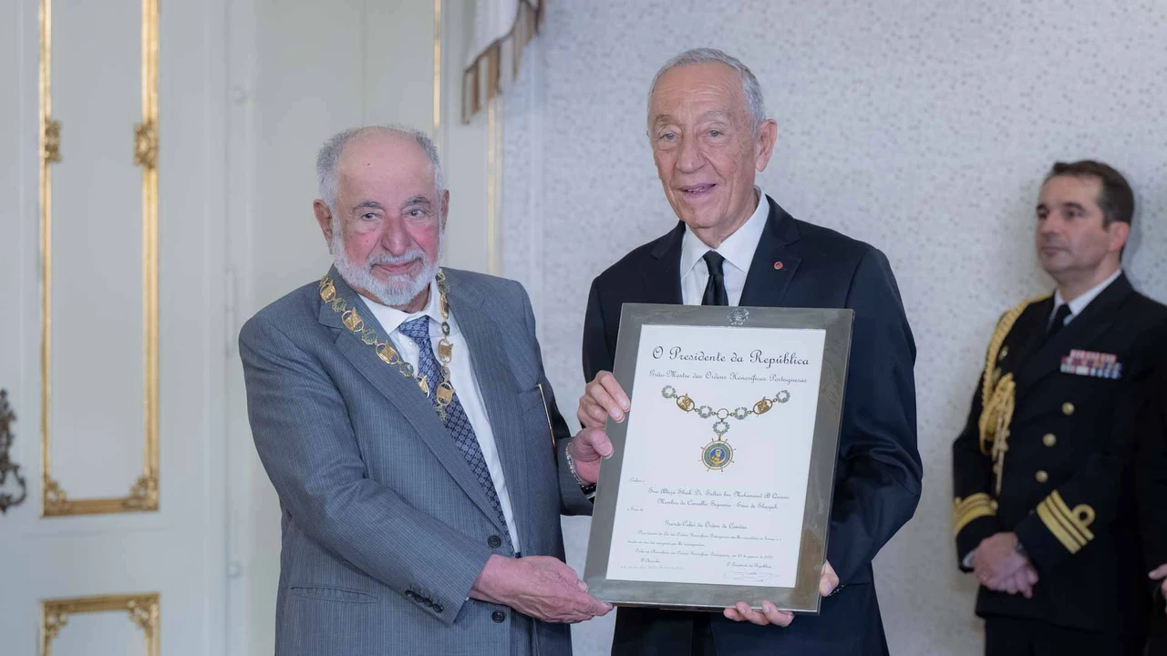 وسام سيادي رفيع.. رئيس البرتغال يكرم حاكم الشارقة بأعلى تكريم ثقافي في لشبونة